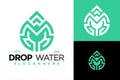Letter M Drop Water Logo design vector symbol icon illustration Royalty Free Stock Photo