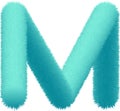 Letter M with Fur Royalty Free Stock Photo