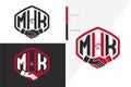 Letter M H K Monogram Real estate logo Vector Template