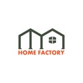 Letter m home factory logo vector Royalty Free Stock Photo