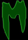 letter m horror font ectoplasm slime halloween