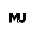 Letter M and J, MJ logo design template. Minimal monogram initial based logotype