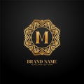 Letter M luxury brand logo concept design