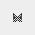 Letter M AM MA MM Monogram Logo Design Minimal