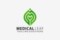 Letter M Medical Leaf Colorful Logo Design Vector Illustration Royalty Free Stock Photo