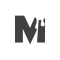 Letter m melting design logo vector Royalty Free Stock Photo