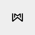 Letter M MW WM Monogram Logo Design Minimal Icon