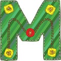 Letter M in Patchwork Style