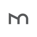 Letter m simple building shape logo vector