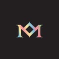 letter m square diamond gradient logo vector Royalty Free Stock Photo