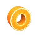 Letter made from orange
