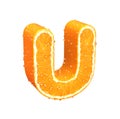 Letter made from orange