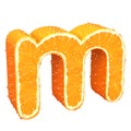 Letter made from orange