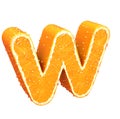 Letter made from orange