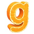 Letter made from orange