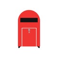 Letter mailbox flat icon.