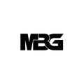 MBG letter monogram logo design vector