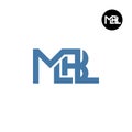 Letter MBL Monogram Logo Design Royalty Free Stock Photo