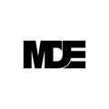 Letter MDE simple monogram logo icon design. Royalty Free Stock Photo