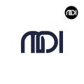 Letter MDI Monogram Logo Design Royalty Free Stock Photo