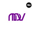 Letter MDV Monogram Logo Design Royalty Free Stock Photo