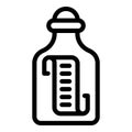 Letter message bottle icon outline vector. Epistle pirate Royalty Free Stock Photo