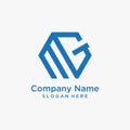 Letter MG logo design Royalty Free Stock Photo
