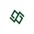 letter mg mountain ambigram logo vector