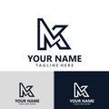 Letter MK initial Logo, modern minimalist Logotype Vector, Identity business Design element