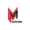 Letter MMM simple logo design vector.