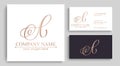 A letter monogram. Elegant luxury logo. Calligraphic style. Corporate identity and personal logo. Vector design