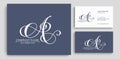 A letter monogram. Elegant luxury logo. Calligraphic style. Corporate identity and personal logo. Vector design