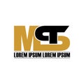 Letter MST simple monogram logo icon design.