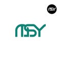 Letter MSY Monogram Logo Design Royalty Free Stock Photo