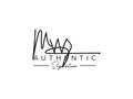 Letter MW Signature Logo Template Vector