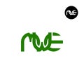 Letter MWE Monogram Logo Design Royalty Free Stock Photo