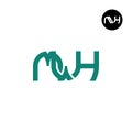 Letter MWH Monogram Logo Design Royalty Free Stock Photo