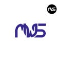 Letter MWS Monogram Logo Design Royalty Free Stock Photo