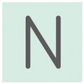 Letter N alphabet vector illustration. Vector illustration decorative design Royalty Free Stock Photo