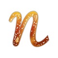 Letter n in the form of a pretzel