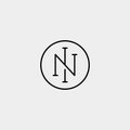 Letter N NI IN Monogram Logo Design Minimal Icon