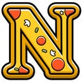 Letter N pizza food