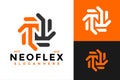 Letter N Vortex Logo design vector symbol icon illustration