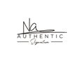 Letter NA Signature Logo Template Vector