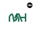 Letter NAH Monogram Logo Design Royalty Free Stock Photo