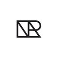 letter nar nap simple linked geometric lines logo vector Royalty Free Stock Photo