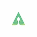 Letter A Nature Leaf Logo Design. A Leaf Logo Royalty Free Stock Photo