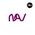 Letter NAV Monogram Logo Design Royalty Free Stock Photo