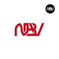 Letter NBV Monogram Logo Design Royalty Free Stock Photo