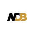 Letter NDB simple monogram logo icon design. Royalty Free Stock Photo